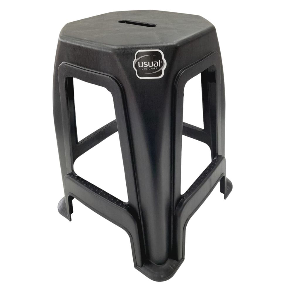 Nivalmix-Banqueta Nova de Plastico -01- Preto - 1089 - Usual Utilidades-2518470 Nivalmix-Banqueta Nova de Plastico -01- Preto - 1089 - Usual Utilidades-2518470